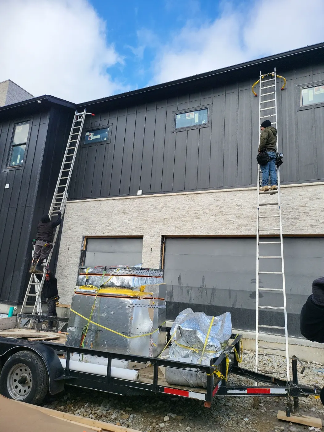 Trim and flashing detail on a Springmill Ponds siding job
